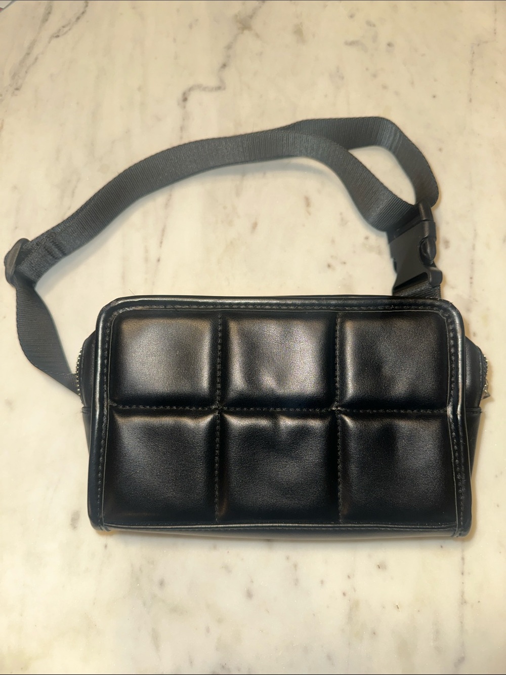 Amanda UpRichard Black Quilted Belt bag  -
